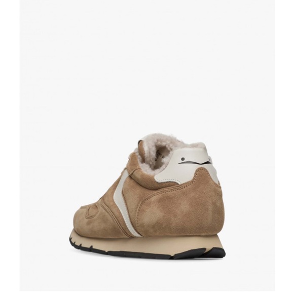 NWT VOILE BLANCHE JULIA Brown Pump Fur Suede Sneakers - Picture 5 of 16